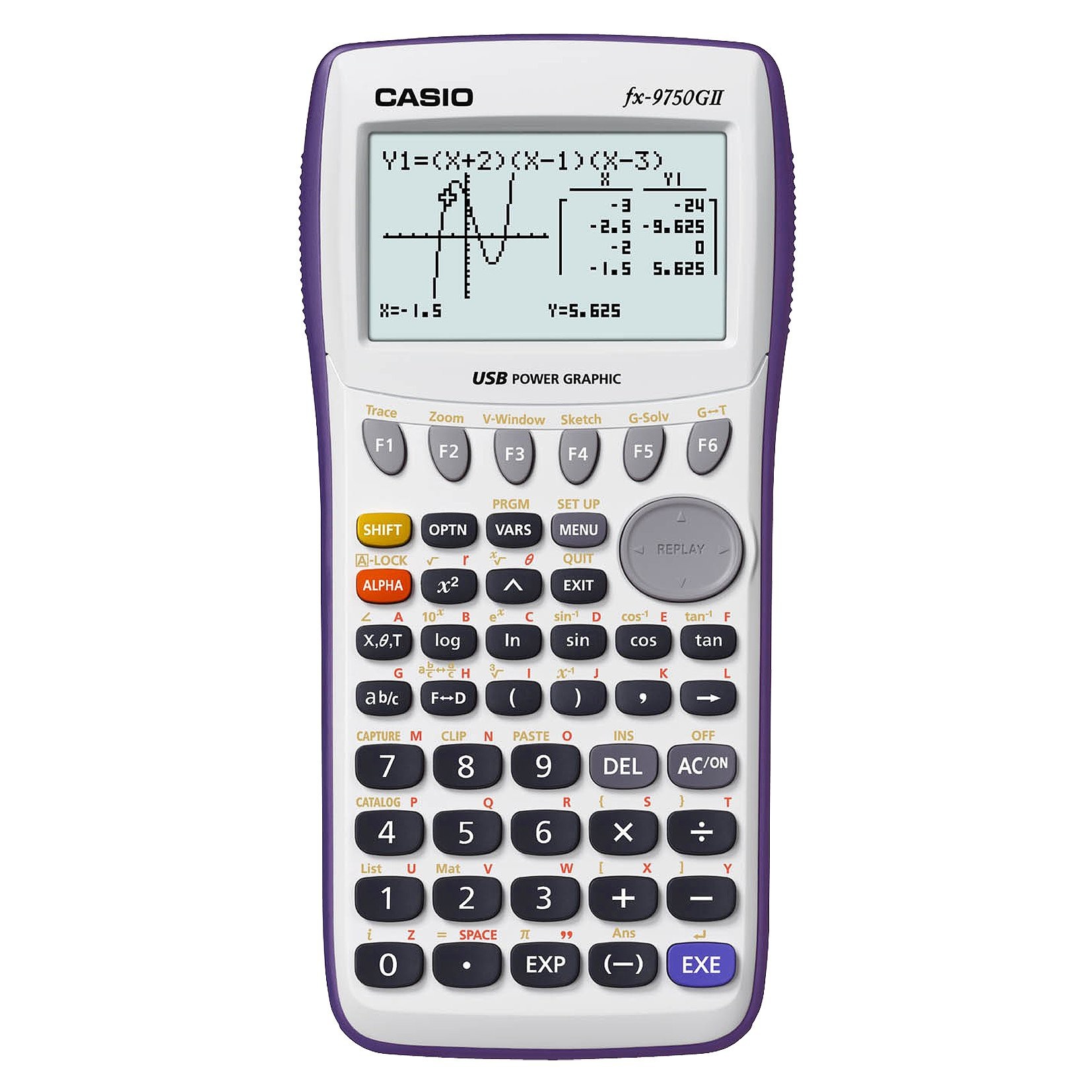 slide 1 of 2, Casio fx-9750GII Graphing Calculator - White (FX9750GAPL), 1 ct