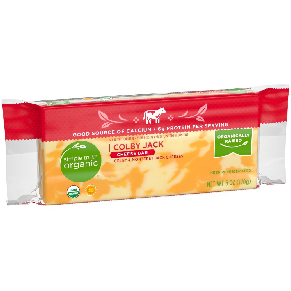 slide 4 of 4, Simple Truth Organic Colby Jack Cheese Bar, 6 oz
