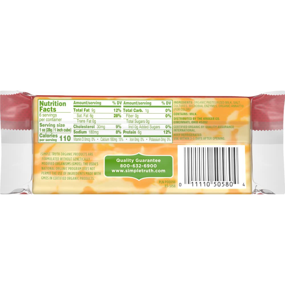 slide 3 of 4, Simple Truth Organic Colby Jack Cheese Bar, 6 oz