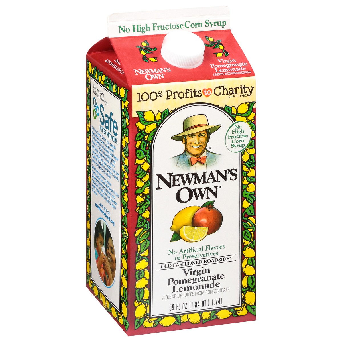 slide 2 of 9, Newman's Own Virgin Pomegranate Lemonade 59 fl oz Carton, 59 fl oz