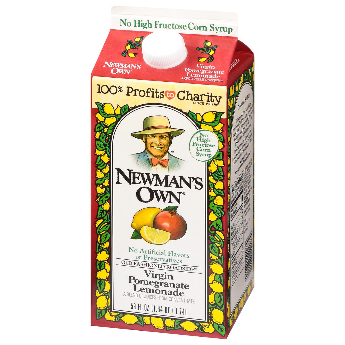 slide 3 of 9, Newman's Own Virgin Pomegranate Lemonade 59 fl oz Carton, 59 fl oz