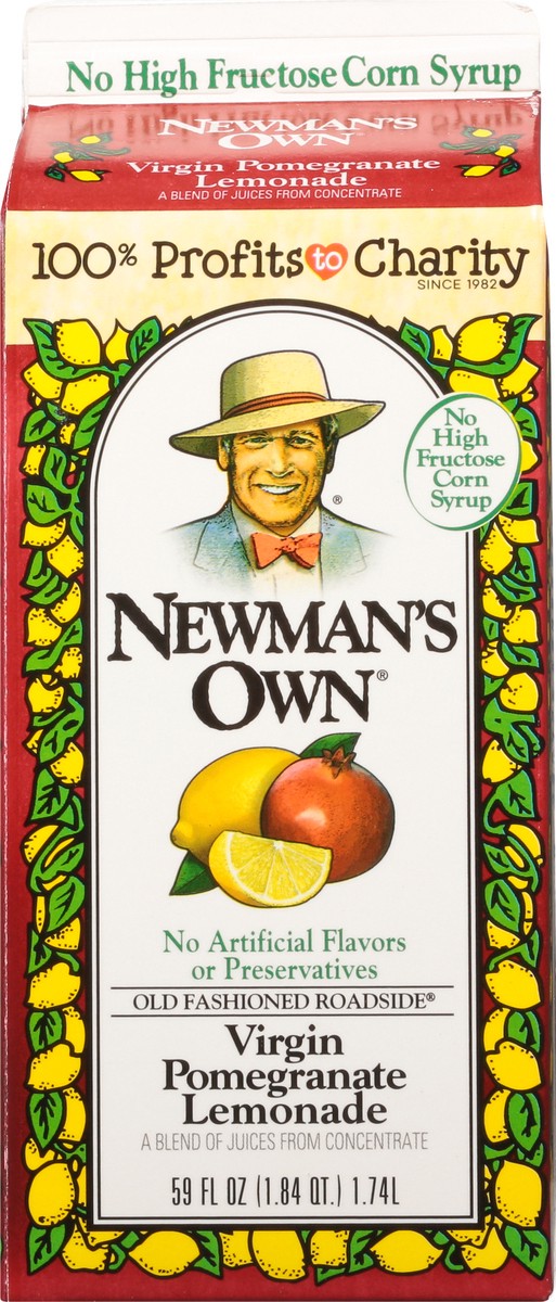 slide 5 of 9, Newman's Own Virgin Pomegranate Lemonade 59 fl oz Carton, 59 fl oz