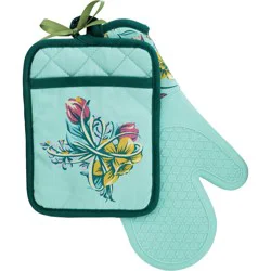 Destination Holiday Easter Oven Mitt Set - Floral Texas