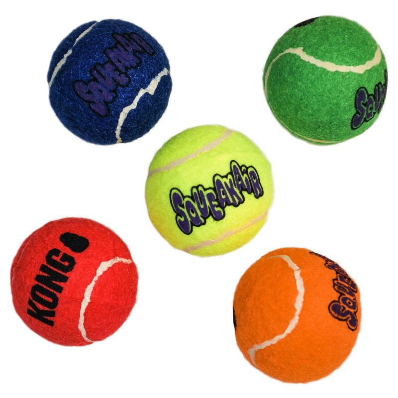 slide 2 of 3, KONG SqueakAir Tennis Ball Dog Toy - XS - 5ct, 5 ct