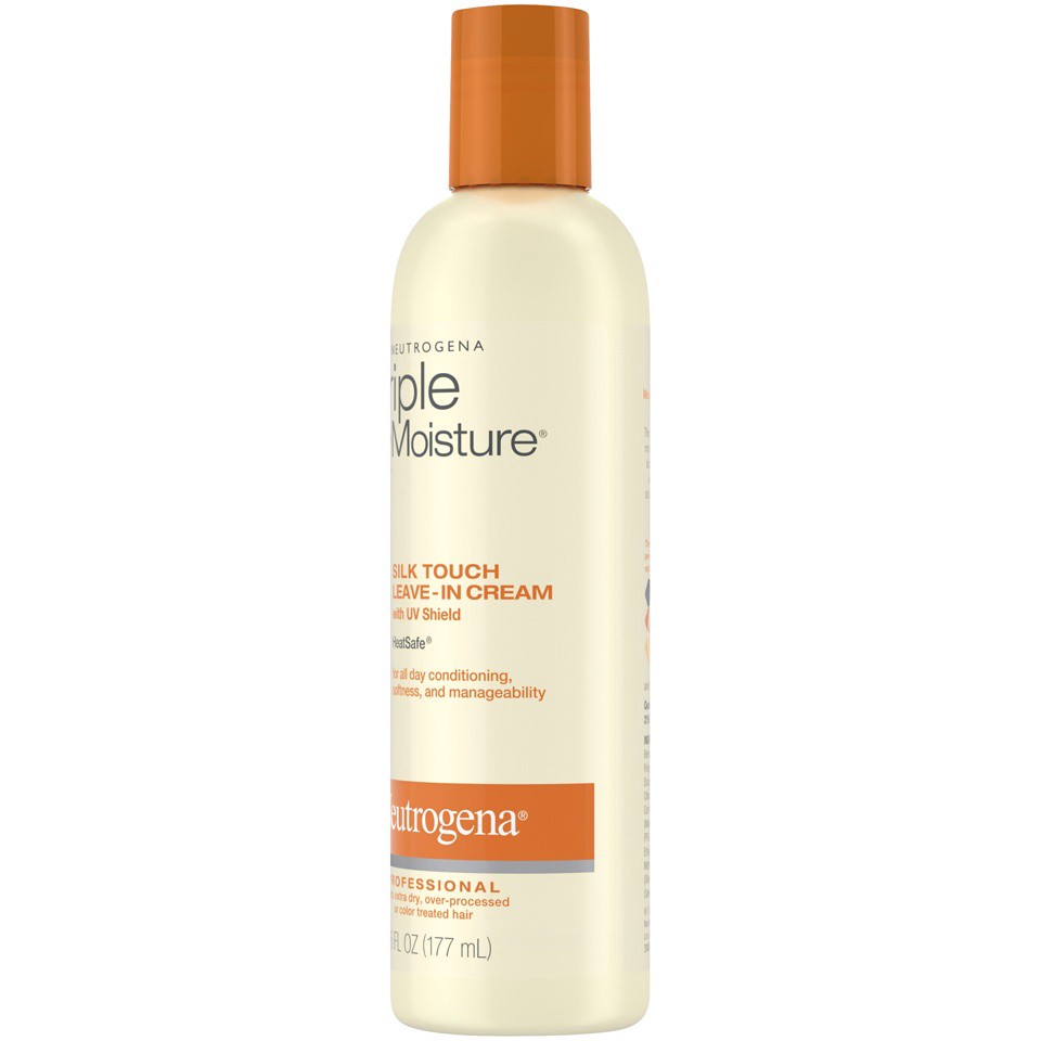 slide 5 of 6, Neutrogena Triple Moisture Silk Touch Leave-In Cream Conditioner for Extra Dry Hair, Damaged & Over-Processed Hair, Hydrating with Olive, Meadowfoam & Sweet Almond, 6 fl. oz, 6 fl oz