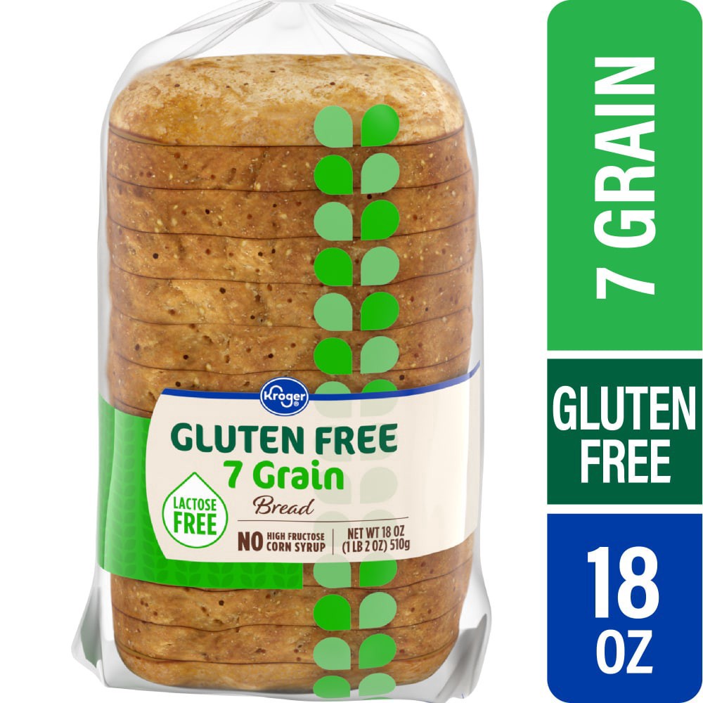 slide 1 of 4, Kroger Gluten Free 7 Grain Bread, 18 oz