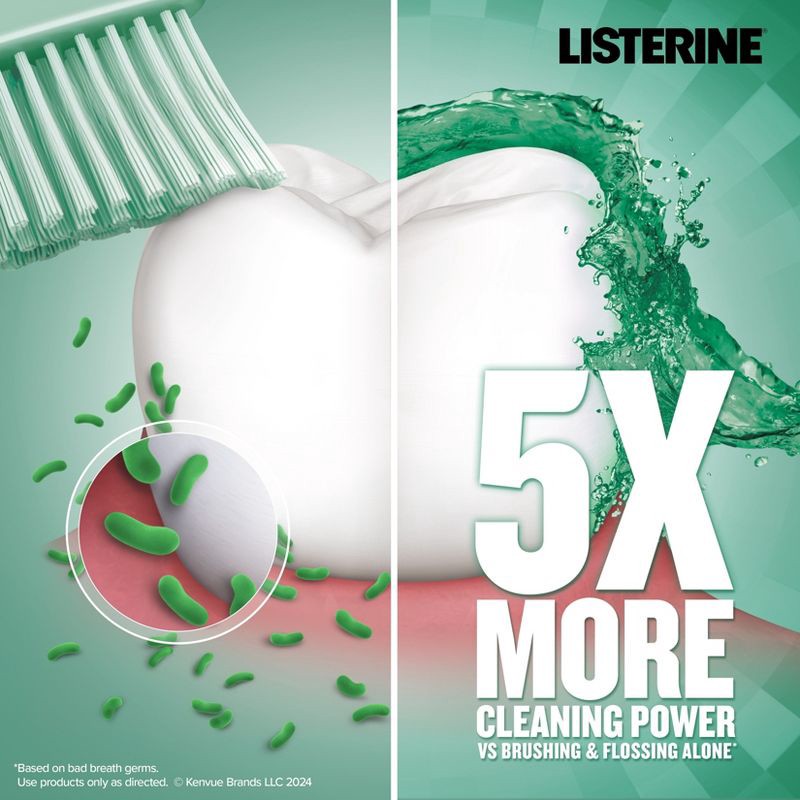 slide 4 of 11, Listerine Antiseptic Mouthwash for Bad Breath Freshburst - 1.5L, 1.5 liter