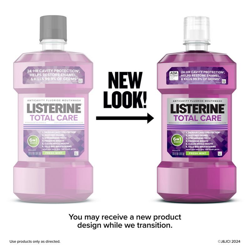 slide 3 of 9, Listerine Total Care Anticavity Fluoride Mouthwash - 1L, 1 liter