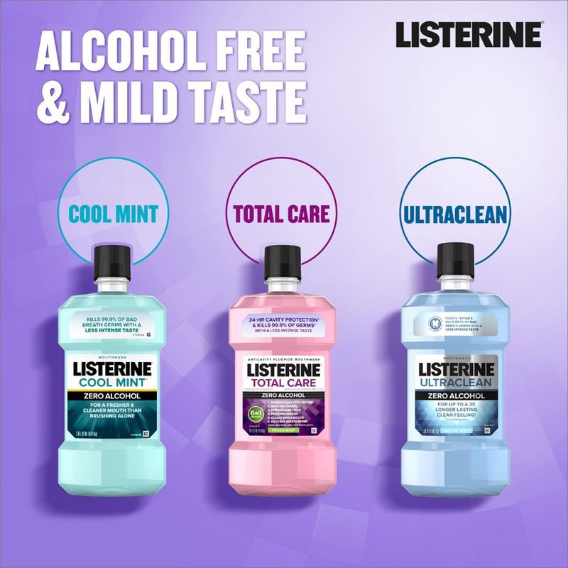 slide 7 of 9, Listerine Total Care Anticavity Fluoride Mouthwash - 1L, 1 liter