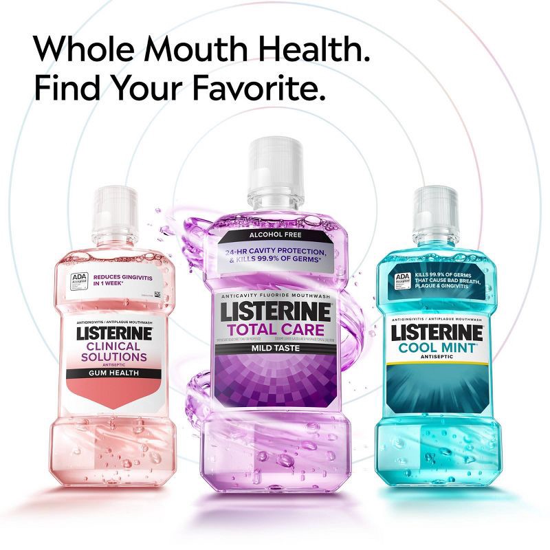 slide 11 of 11, Listerine Total Care Anticavity Fluoride Mouthwash - 1L, 1 liter