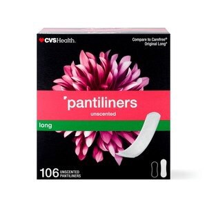 slide 1 of 1, CVS Health Panty Liners Long Unscented, 1 ct