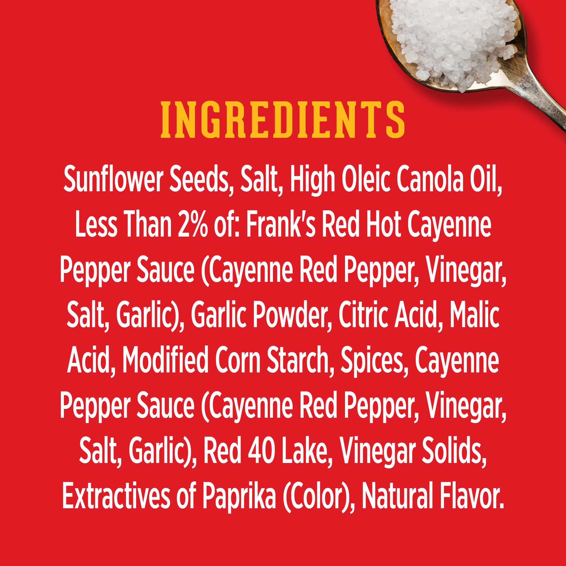 slide 4 of 5, DAVID Jumbo Salted & Roasted Frank's RedHot Flavored Sunflower Seeds Jumbo 5.25 oz, 5.25 oz