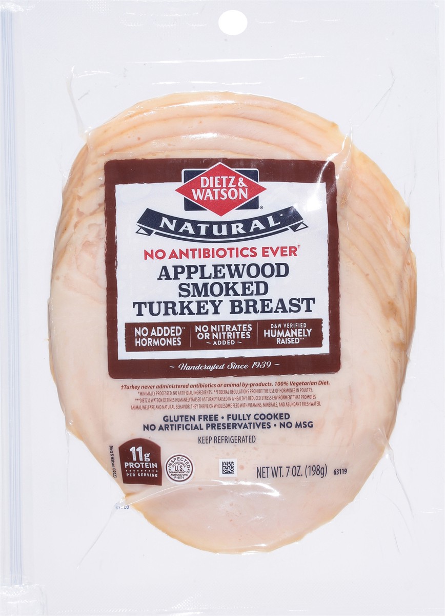 slide 3 of 9, Dietz & Watson Applewood Smoked Turkey Breast 7 oz, 7 oz