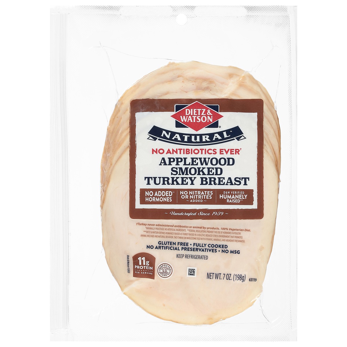 slide 1 of 9, Dietz & Watson Applewood Smoked Turkey Breast 7 oz, 7 oz