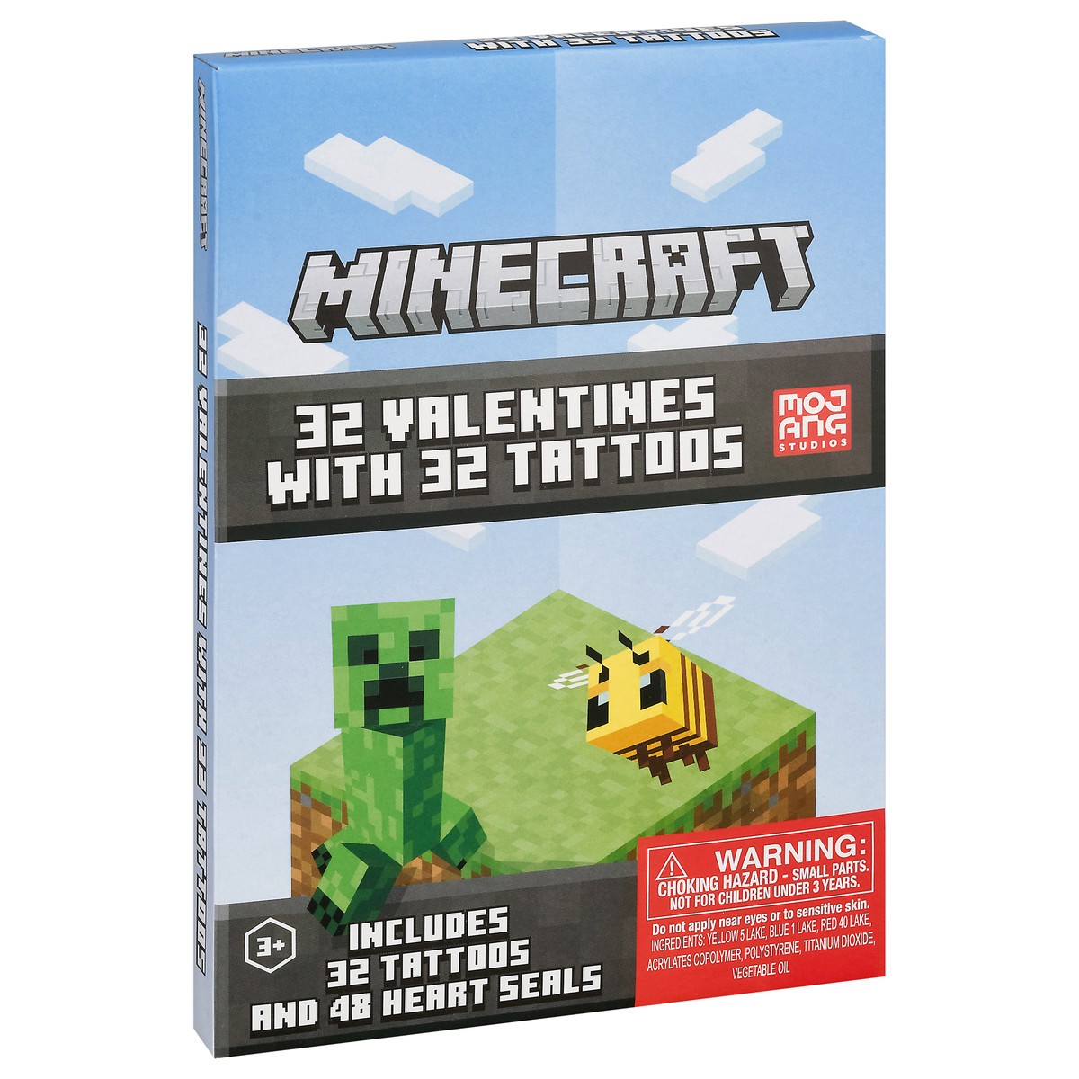 slide 2 of 10, IG Design Group Minecraft Valentines with Tattoos 32 Pieces 1 ea, 1 ct