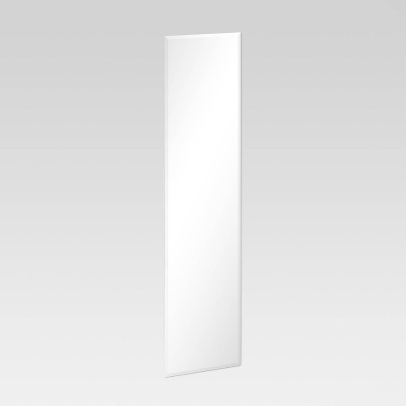 slide 3 of 3, 12" x 48" Rectangle Frameless Door Mirror - Room Essentials™: Modern Over-the-Door Wall-Mounted Glass, 1 ct