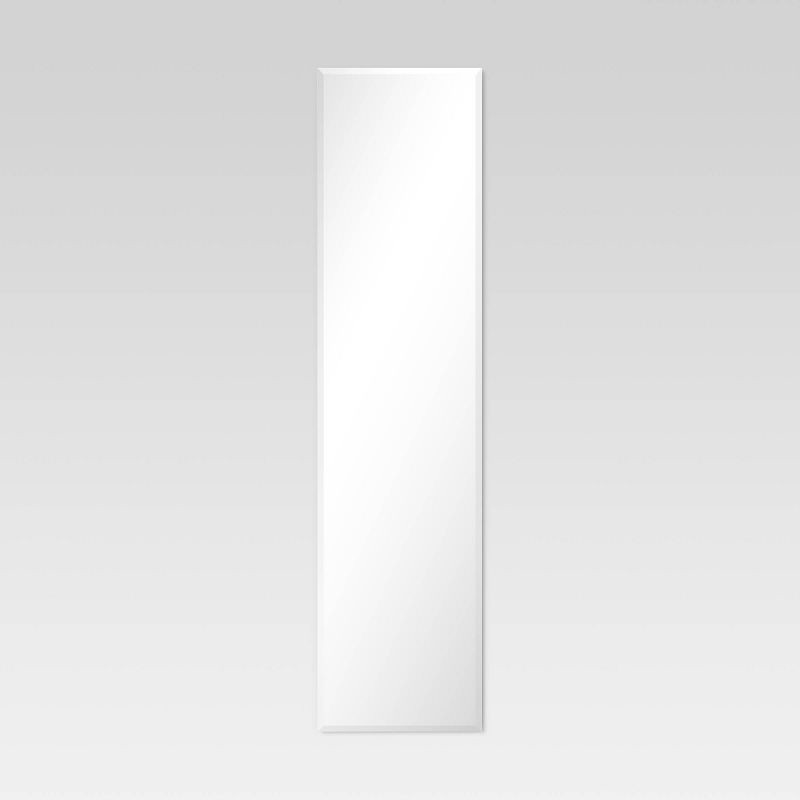 slide 1 of 3, 12" x 48" Rectangle Frameless Door Mirror - Room Essentials™: Modern Over-the-Door Wall-Mounted Glass, 1 ct