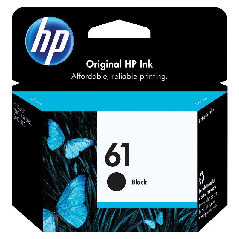 slide 1 of 5, HP Inc. HP 61 Single Ink Cartridge - Black (CH561WN), 1 ct