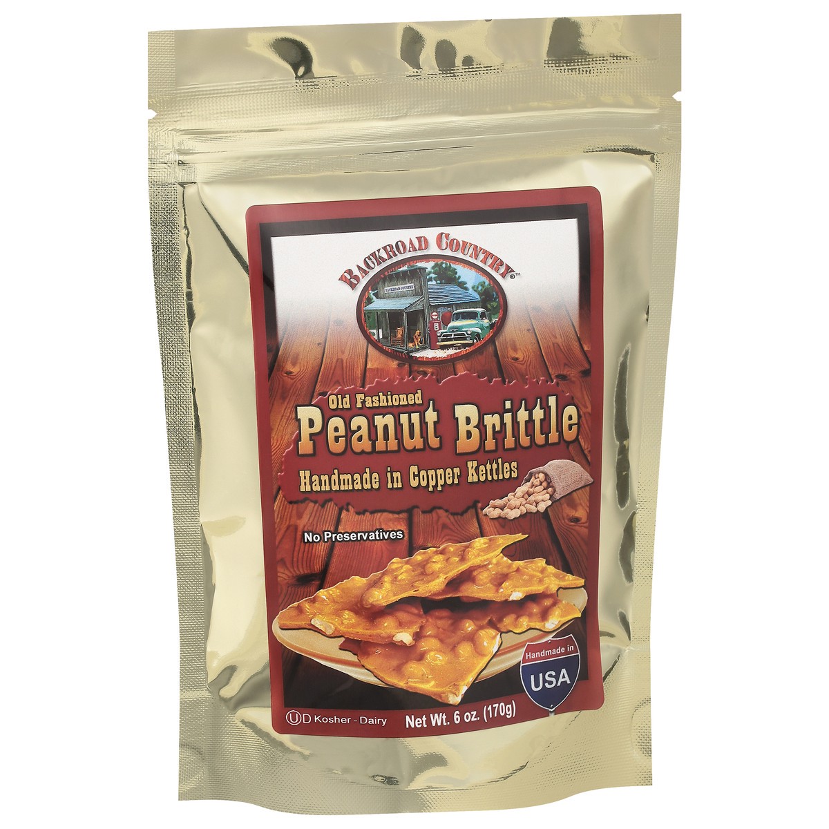 slide 3 of 9, Backroad Country Old Fashioned Peanut Brittle 6 oz, 1 ct