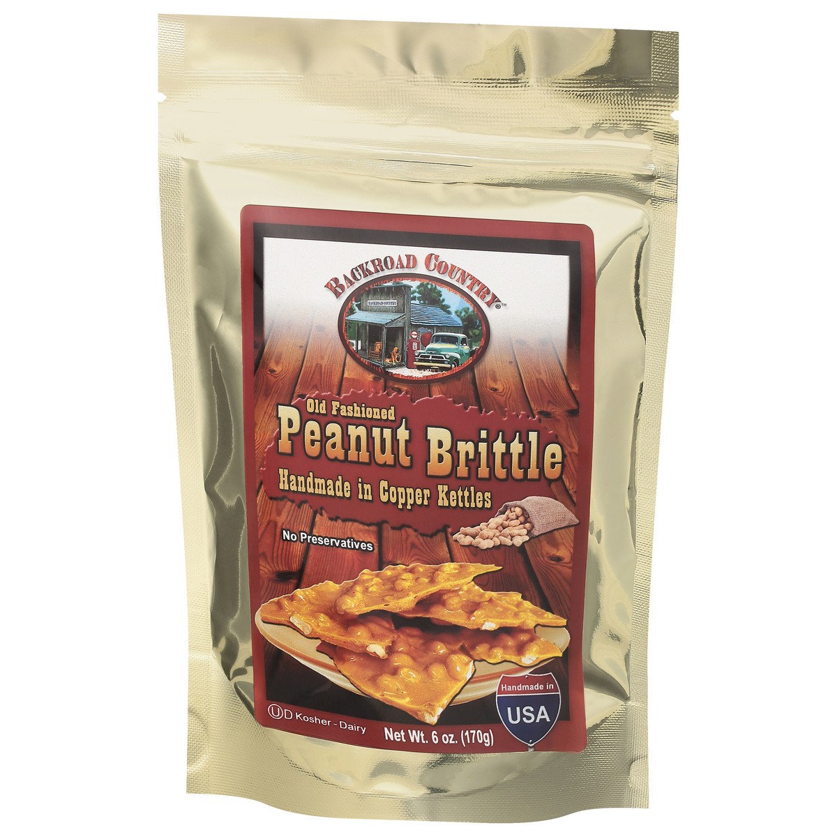 slide 6 of 9, Backroad Country Old Fashioned Peanut Brittle 6 oz, 1 ct