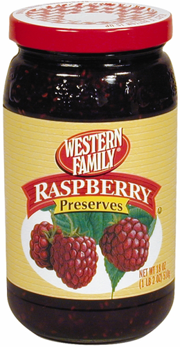 slide 1 of 1, Western Family Raspberry Preserves, 18 oz