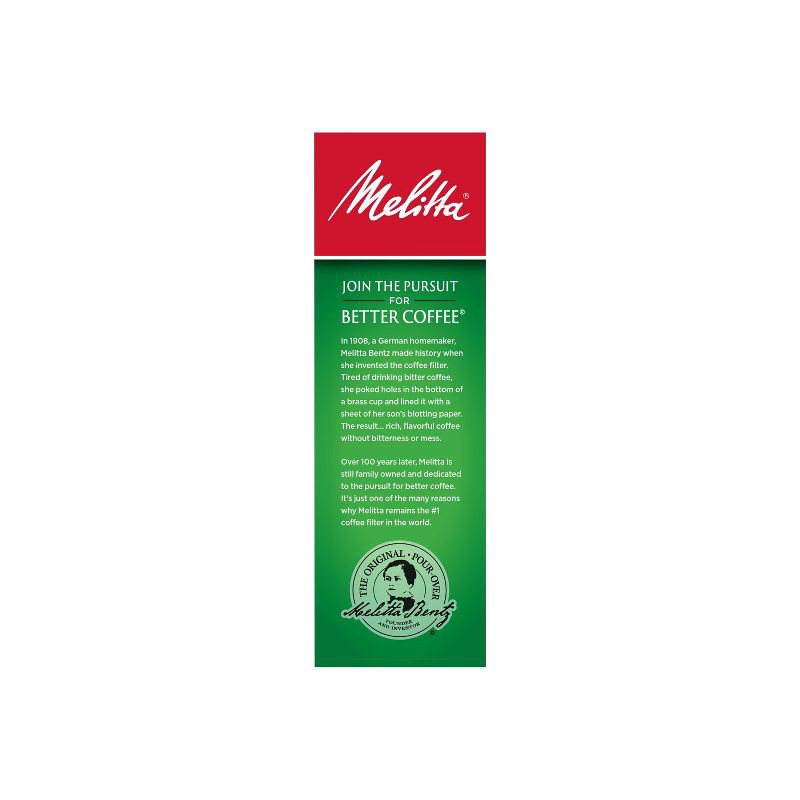 slide 4 of 9, Melitta 100ct Coffee Filters - Natural Brown: Compatible with 4-6 Cup Makers, Disposable Paper, 100 ct
