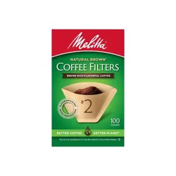 Melitta 100ct Coffee Filters - Natural Brown: Compatible with 4-6 Cup Makers, Disposable Paper