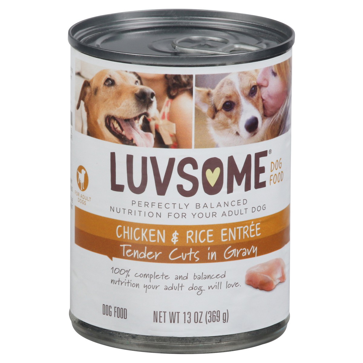 slide 1 of 9, Luvsome Chicken & Rice Entree Dog Food 13 oz, 13 oz