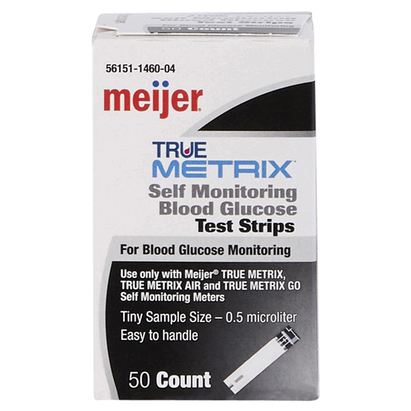 slide 1 of 1, Meijer True Metrix Self Monitoring Blood Glucose Test Strips, 50 ct