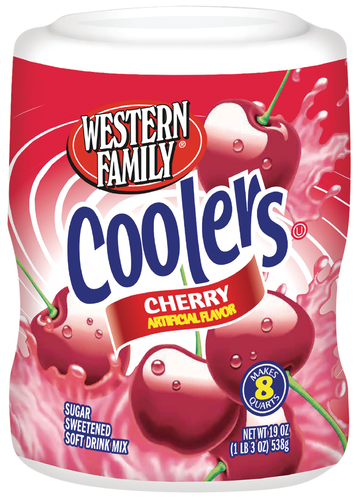 slide 1 of 1, Western Family Cherry Drink Mix, 19 oz