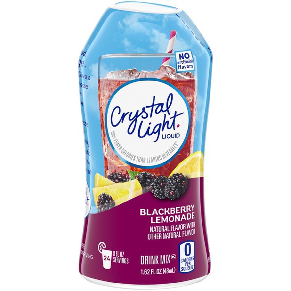 slide 1 of 1, Crystal Light Blackberry Lemonade Naturally Flavored Drink Mix, 1.62 fl oz