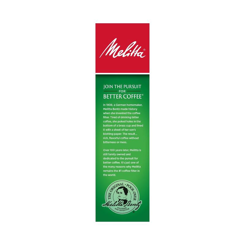 slide 3 of 9, Melitta Natural Brown #4 Coffee Filter 100ct: Paper Filters for 8-12 Cup Drip Coffee Makers, Disposable, 6"x4", 100 ct