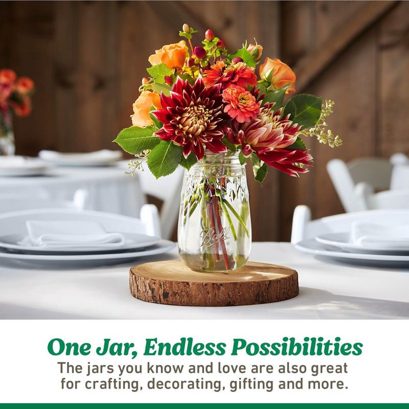 slide 6 of 7, Ball 16oz 12pk Glass Regular Mouth Mason Jar with Lid and Band, 12 ct; 16 oz