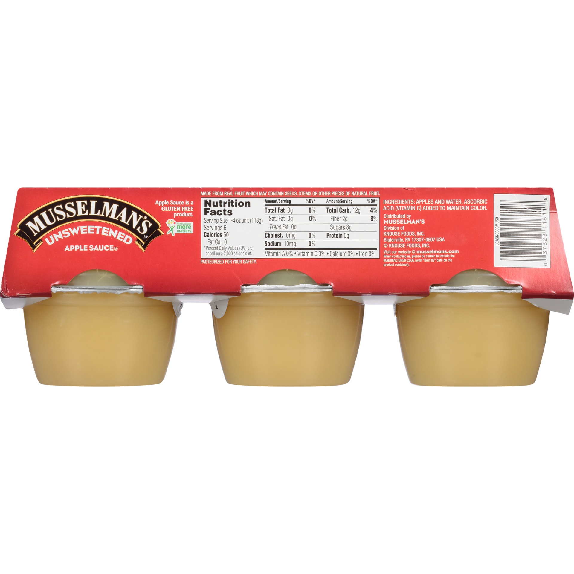 slide 6 of 8, Musselman's Unsweetened Apple Sauce 6 - 4 oz., 6 ct; 4 oz