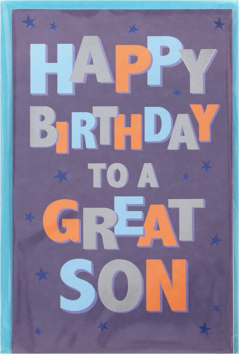 slide 3 of 9, American Greetings Birthday Card for Son (To A Great Son), 1 ct