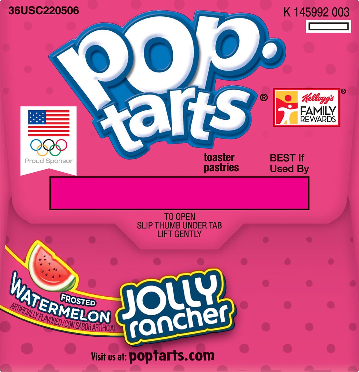 slide 7 of 8, Pop-Tarts Pop Tarts Jolly Rancher Frosted Watermelon, 8 ct