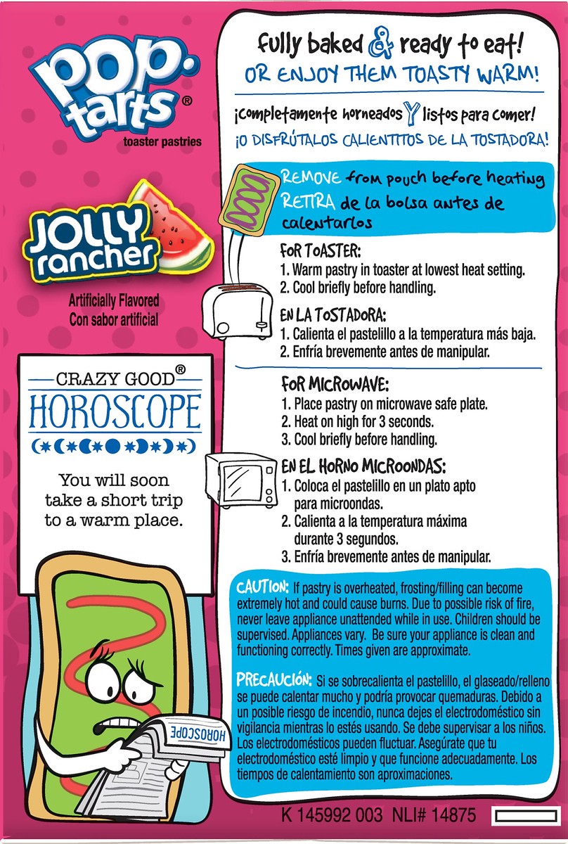 slide 5 of 8, Pop-Tarts Pop Tarts Jolly Rancher Frosted Watermelon, 8 ct