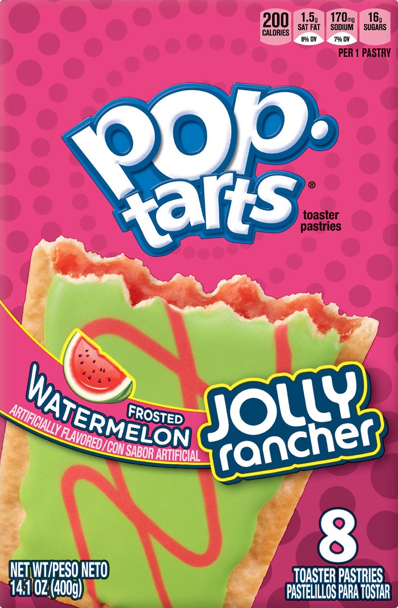 slide 2 of 8, Pop-Tarts Pop Tarts Jolly Rancher Frosted Watermelon, 8 ct