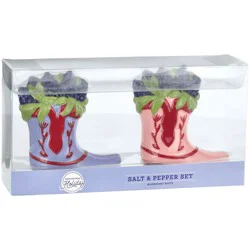 Destination Holiday Bluebonnet Boot Shaped Salt & Pepper Shaker Set