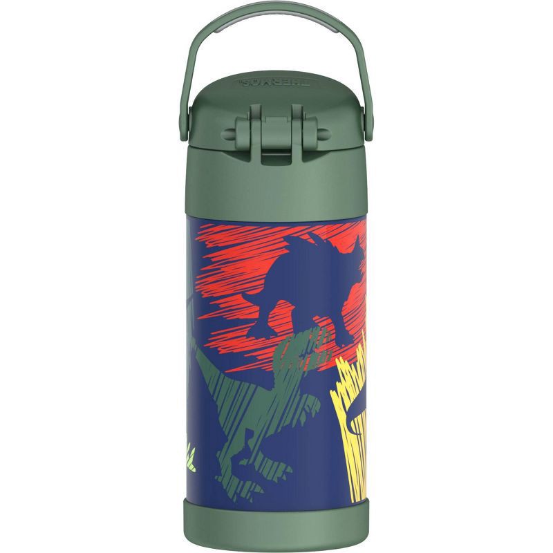 slide 5 of 9, Thermos Stainless-Steel Funtainer Bottle, 12 Oz, Dinosaur Print, 1 ct