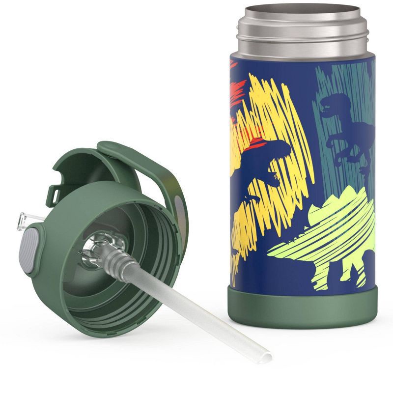 slide 6 of 9, Thermos Stainless-Steel Funtainer Bottle, 12 Oz, Dinosaur Print, 1 ct