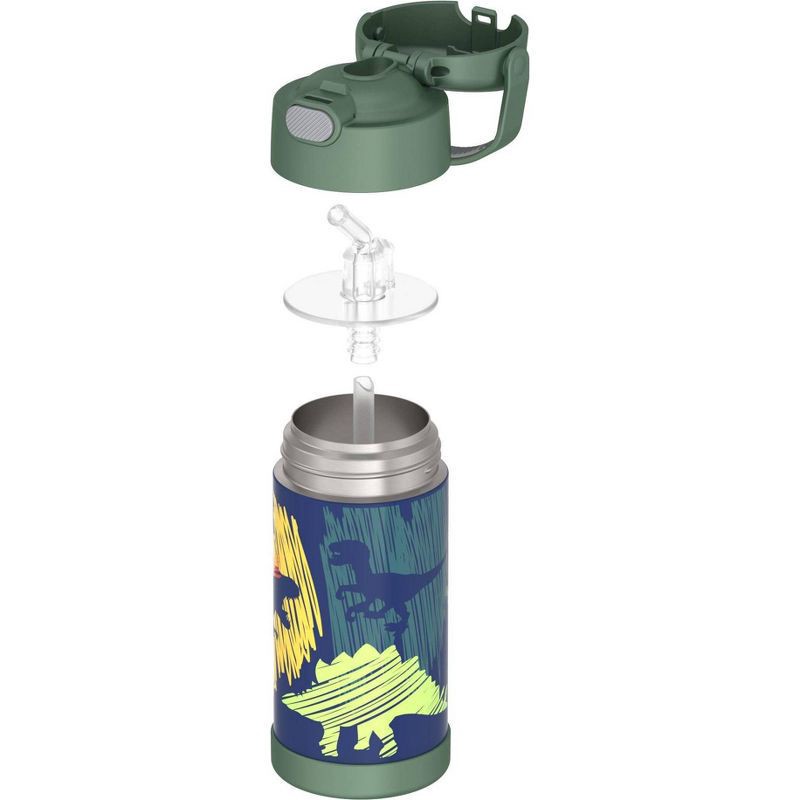 slide 7 of 9, Thermos Stainless-Steel Funtainer Bottle, 12 Oz, Dinosaur Print, 1 ct