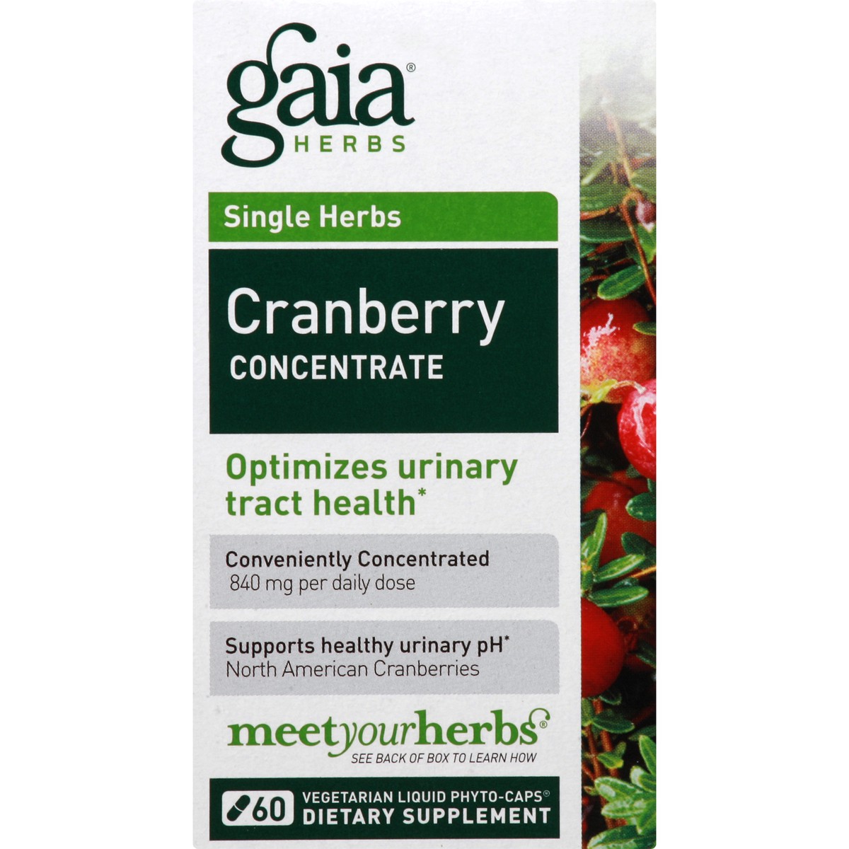 slide 6 of 9, Gaia Herbs Urinary Tract Support Cranberry Concentrate 60 Liquid Phyto-Caps, 60 ct