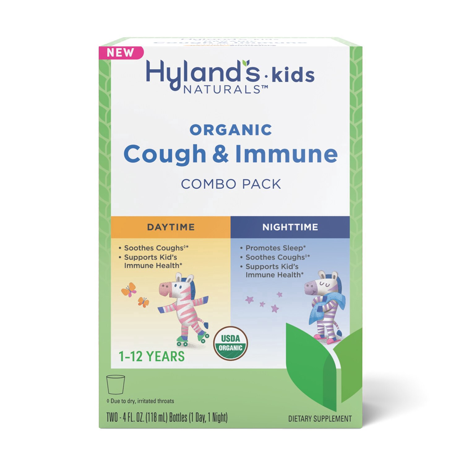 slide 1 of 1, Hylnd Kids Org Cgh/Imne Dt/Nt Lq Cp, 8 oz