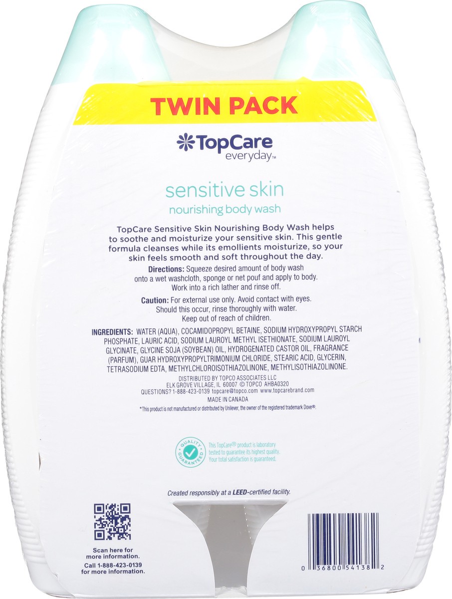 slide 14 of 15, TopCare Everyday Twin Pack Sensitive Skin Nourishing Body Wash 1 ea, 2 ct