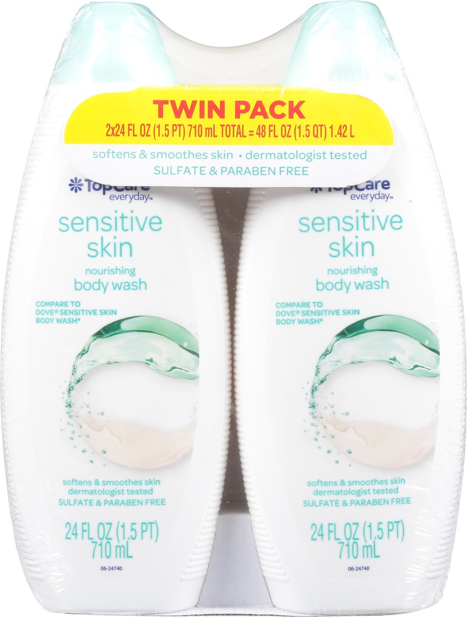 slide 1 of 15, TopCare Everyday Twin Pack Sensitive Skin Nourishing Body Wash 1 ea, 2 ct