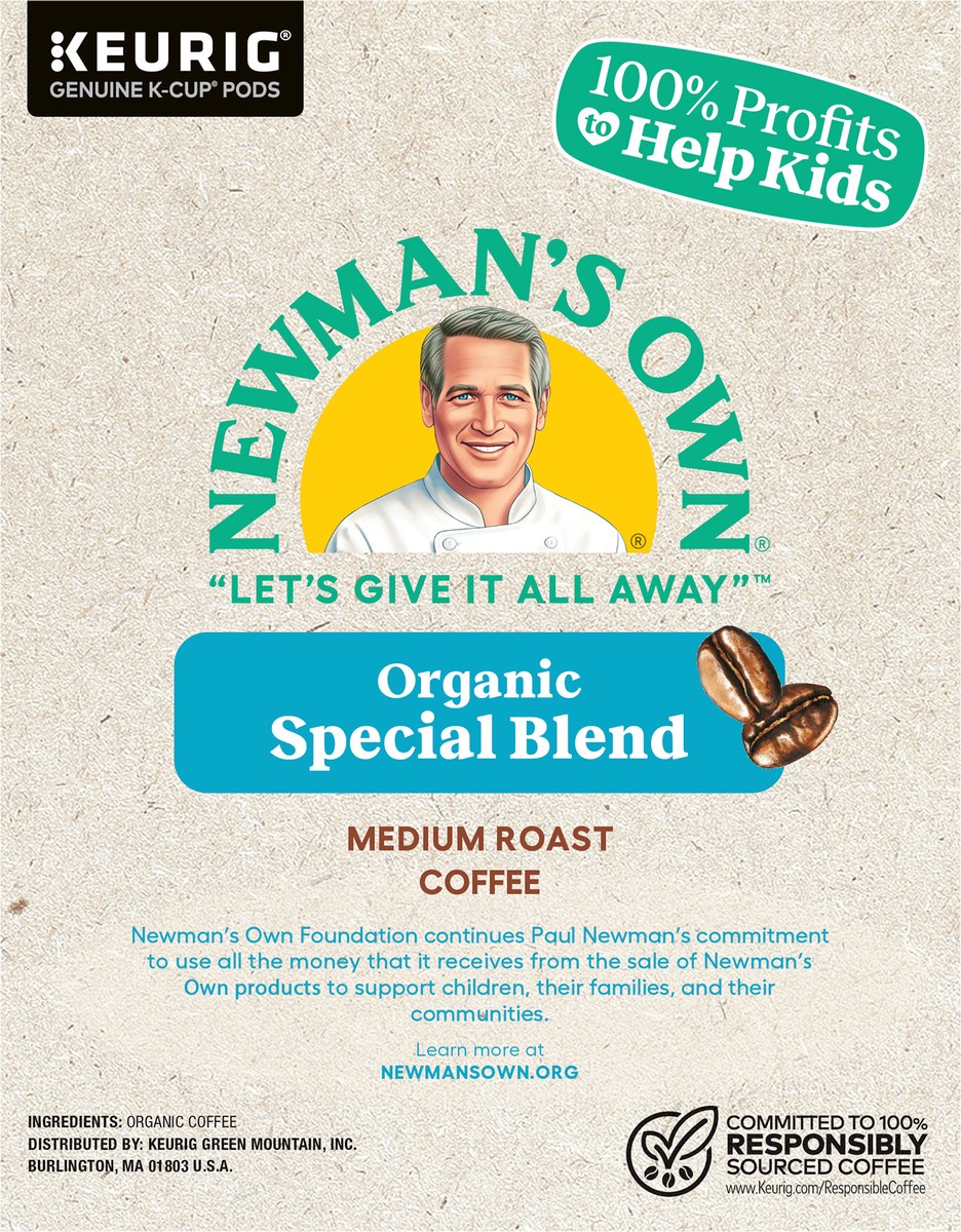 slide 3 of 7, Newman's Own Organics Special Blend Keurig Single-Serve K-Cup Pods, Medium Roast Coffee, 48 Count, 48 ct