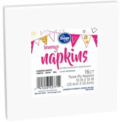 Kroger Entertainment Essentials Cheers Beverage Napkins White