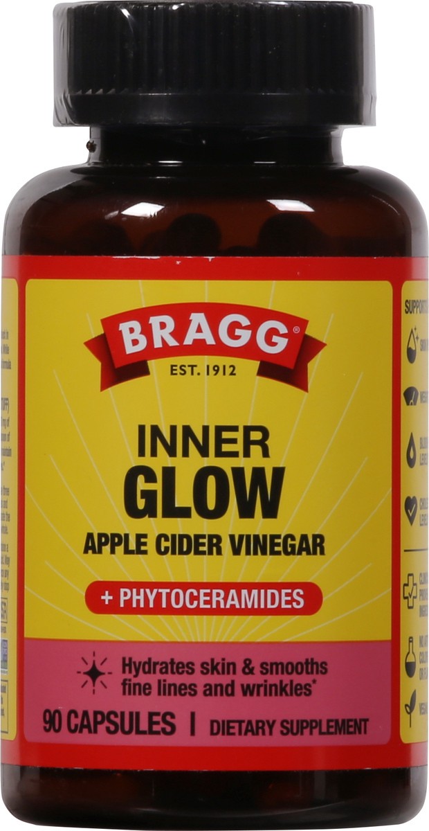 slide 13 of 13, Bragg Capsules Inner Glow Apple Cider Vinegar Apple Cider Vinegar - 90 ct, 90 ct