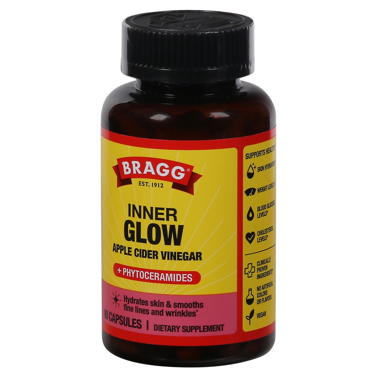slide 2 of 13, Bragg Capsules Inner Glow Apple Cider Vinegar Apple Cider Vinegar - 90 ct, 90 ct